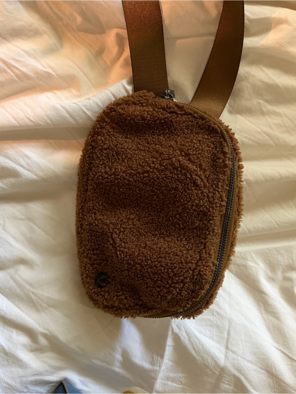 Lululemon Brown Sherpa Crossbody Sling Bag